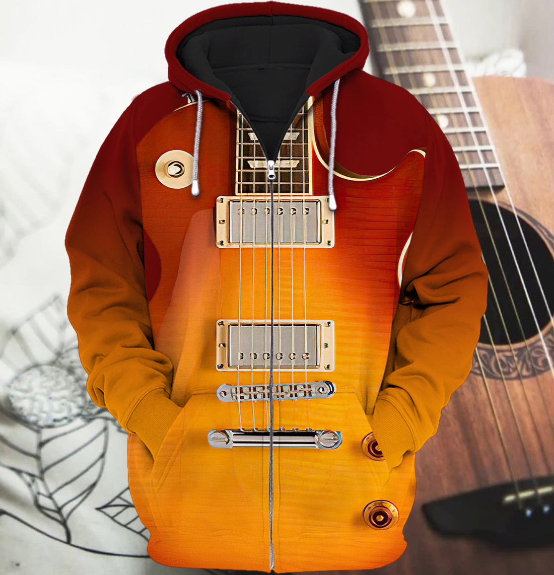 FUNSTUFFPRINT ELECTRIC GUITAR ZM1U9 3D Hoodie and Zip Hoodie