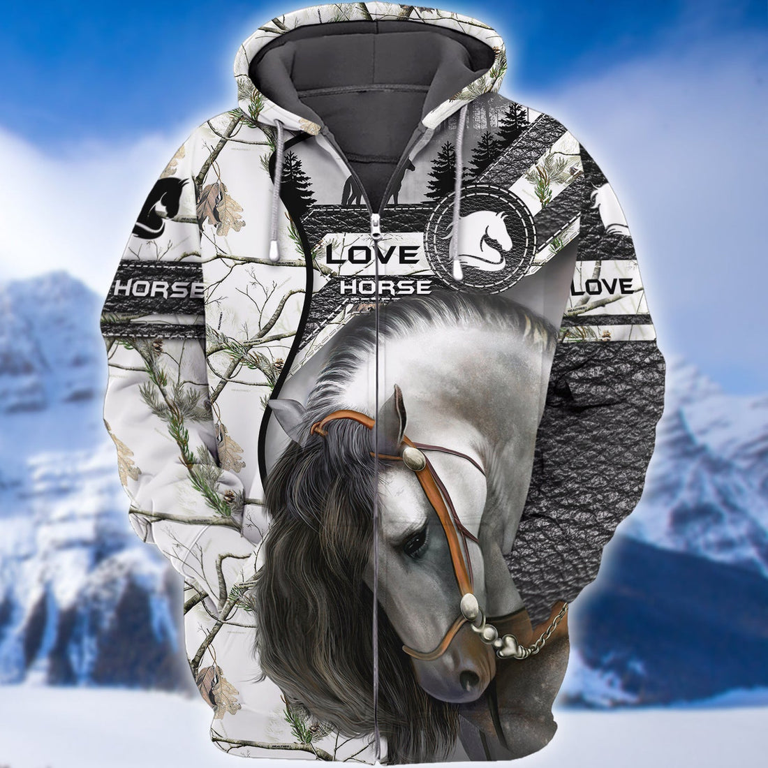 FUNSTUFFPRINT Love Horse 3D All Over Printed Shirts 3D Hoodie and Zip Hoodie