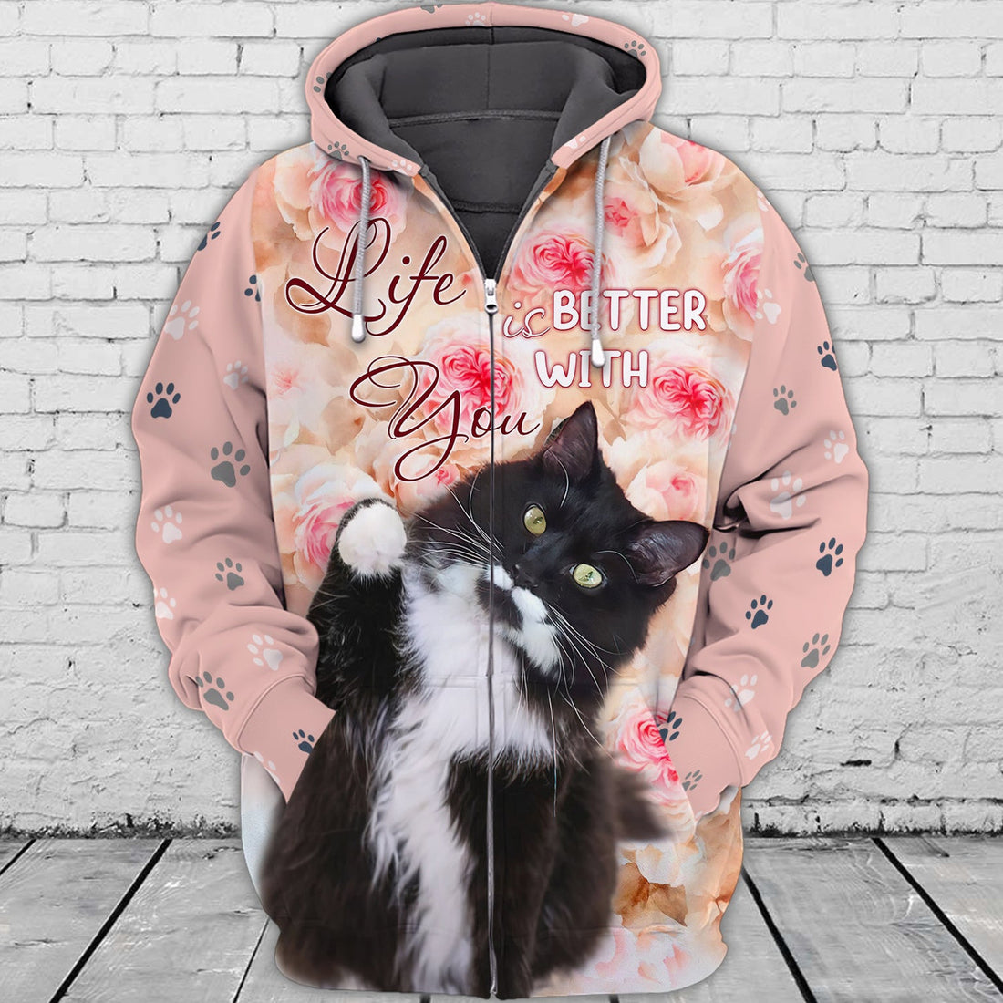 FUNSTUFFPRINT Love Cat,For Cat Lover 3D Hoodie and Zip Hoodie