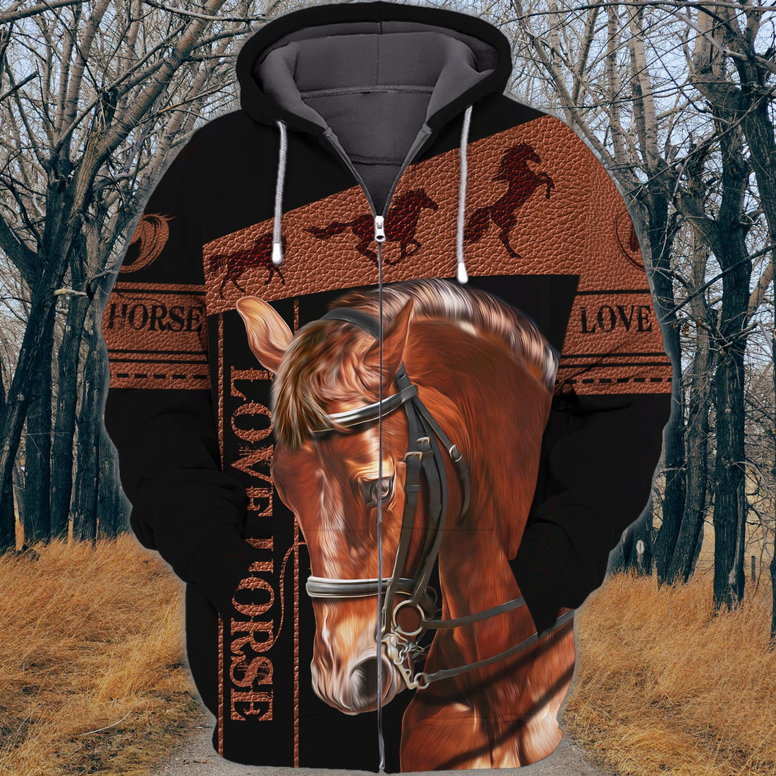 FUNSTUFFPRINT Love Horse 3D Hoodie and Zip Hoodie