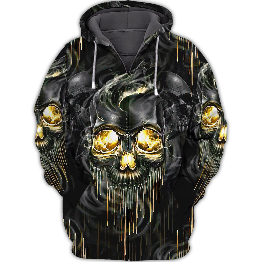 FUNSTUFFPRINT Skull 1 - Full Print 3D Hoodie and Zip Hoodie