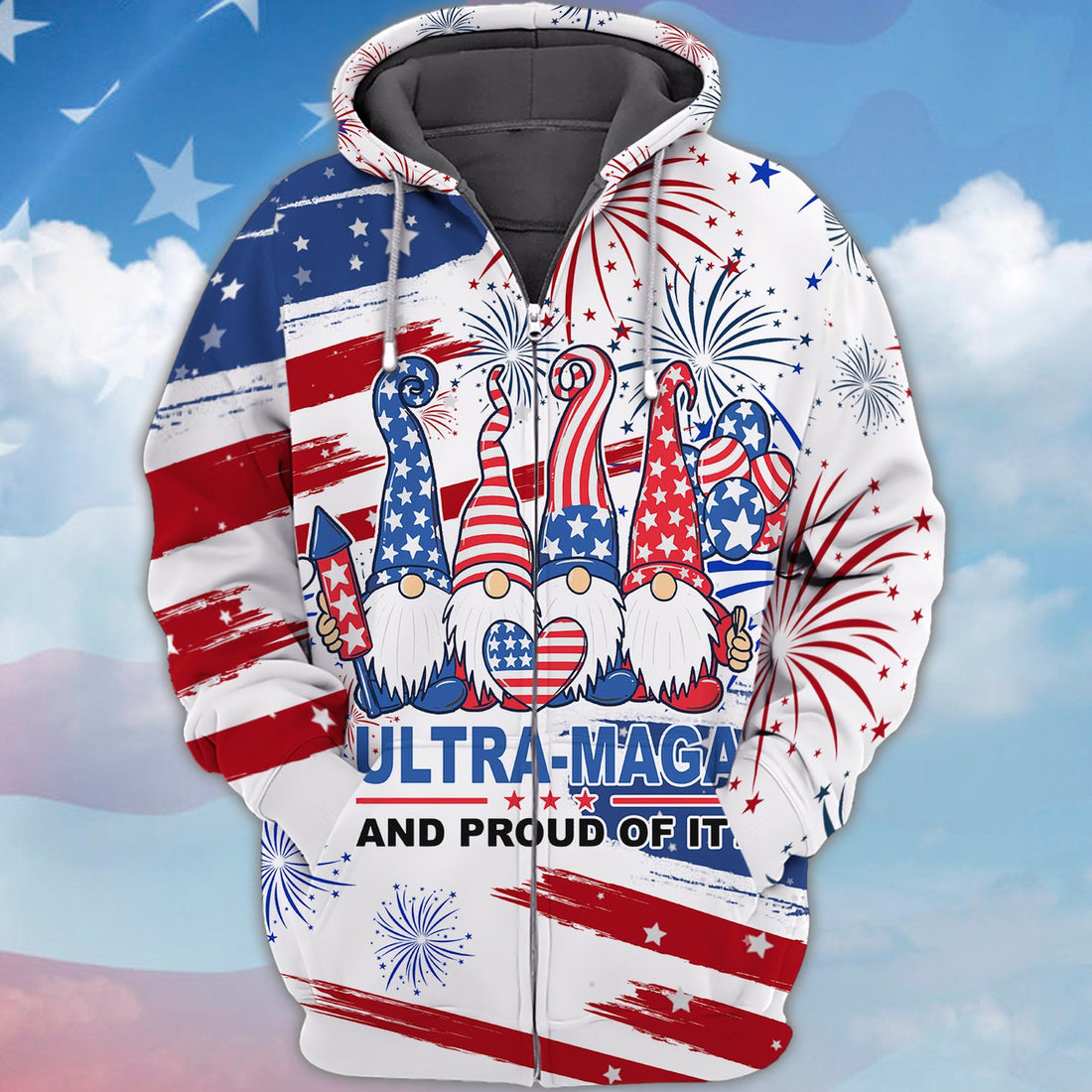 FUNSTUFFPRINT Ultra Maga And Proud Of It 3D Hoodie and Zip Hoodie