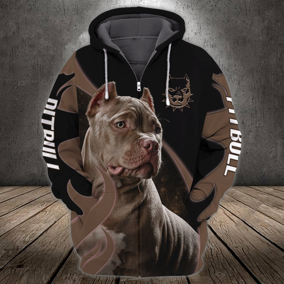 FUNSTUFFPRINT American Bully 3D Hoodie and Zip Hoodie