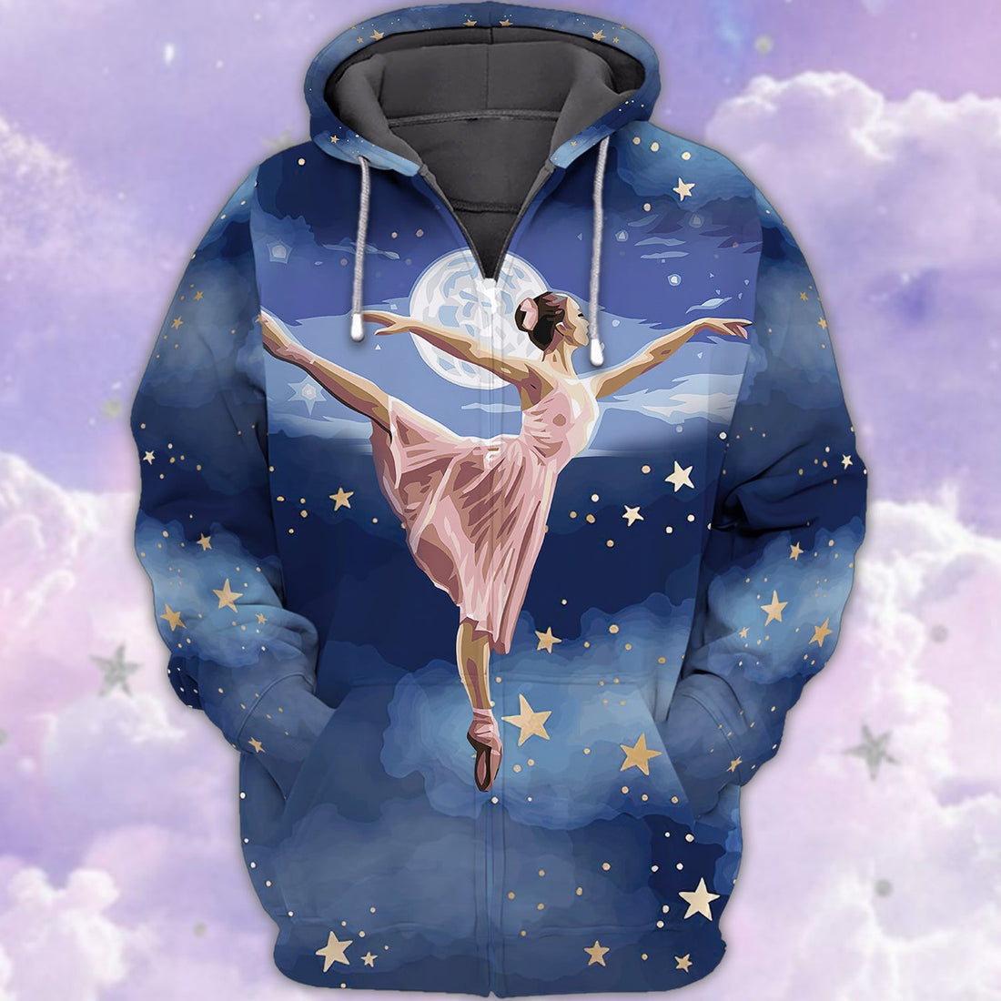 FUNSTUFFPRINT Ballet - Full Print 3D Hoodie and Zip Hoodie