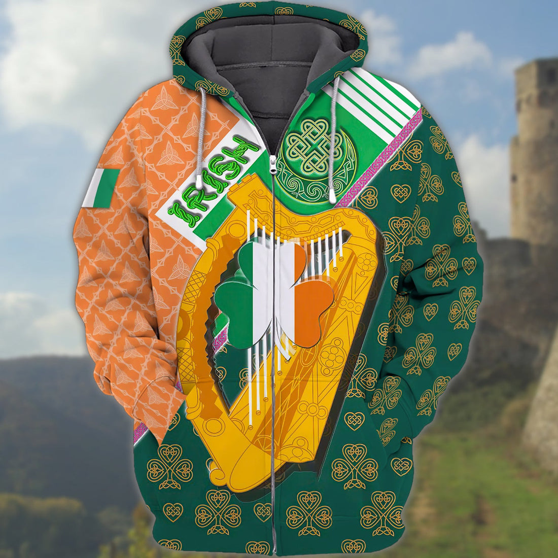 FUNSTUFFPRINT Ireland - Full Print 3D Hoodie and Zip Hoodie