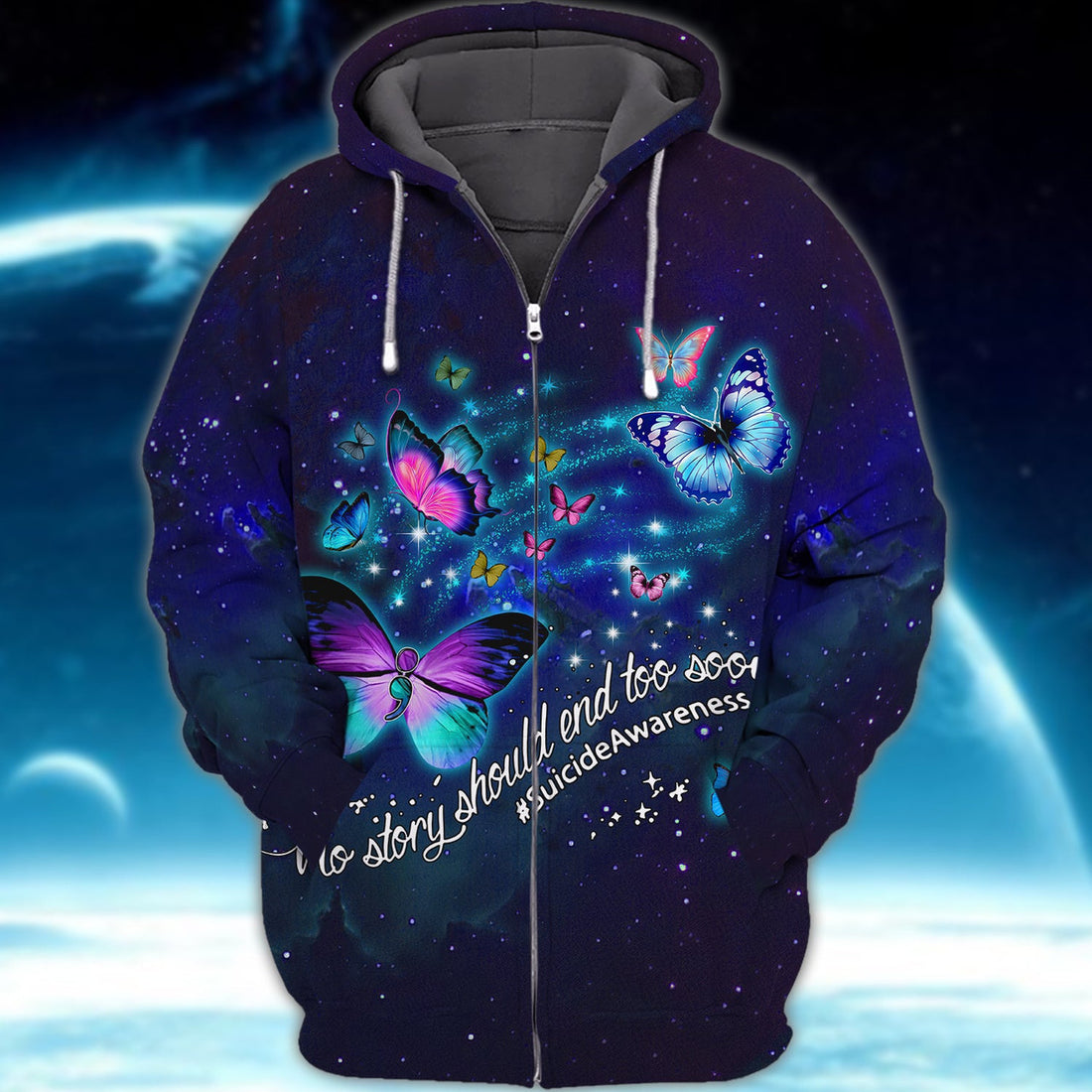 FUNSTUFFPRINT Butterfly Full Print - TD96 3D Hoodie and Zip Hoodie