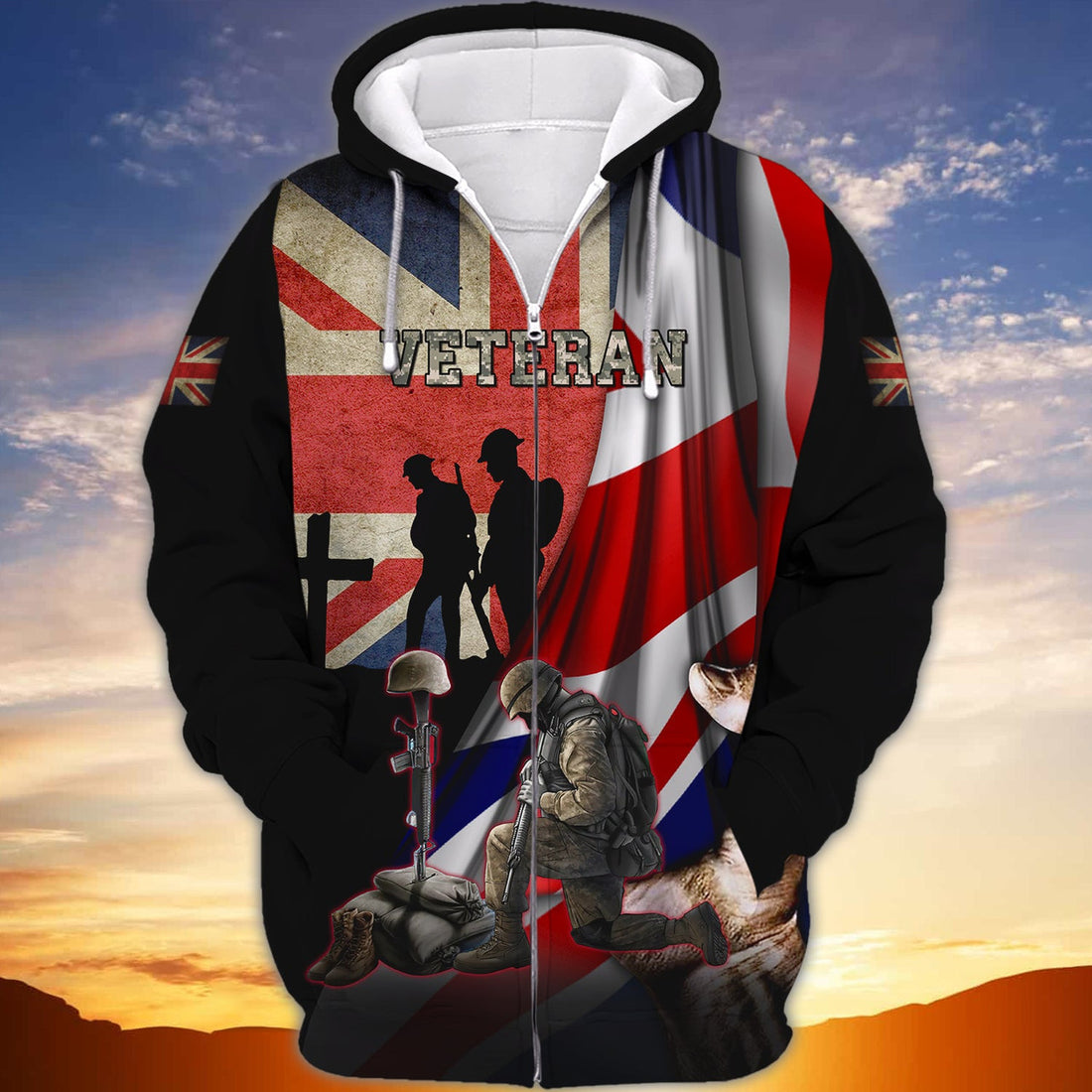 FUNSTUFFPRINT Veteran Uk 531 - 3D Full Print Shirts 3D Hoodie and Zip Hoodie