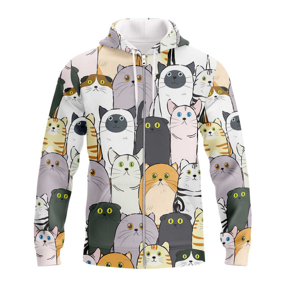 FUNSTUFFPRINT Cat Full Print 01 3D Hoodie and Zip Hoodie