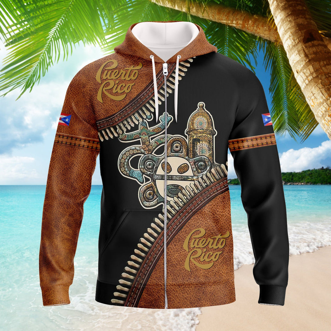 FUNSTUFFPRINT Puerto Rico 3D Hoodie and Zip Hoodie
