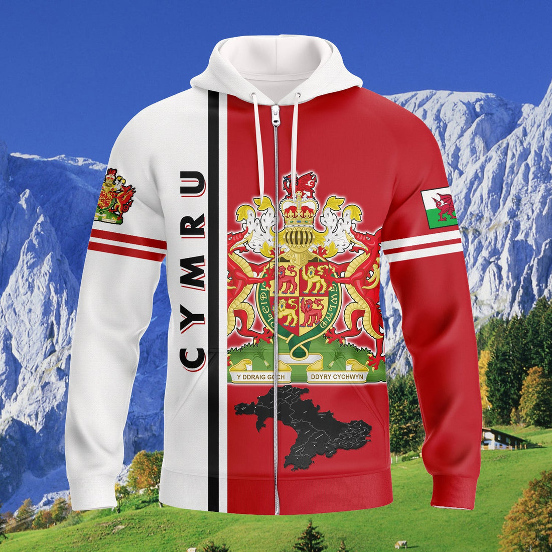 FUNSTUFFPRINT Cymru 3D Hoodie and Zip Hoodie