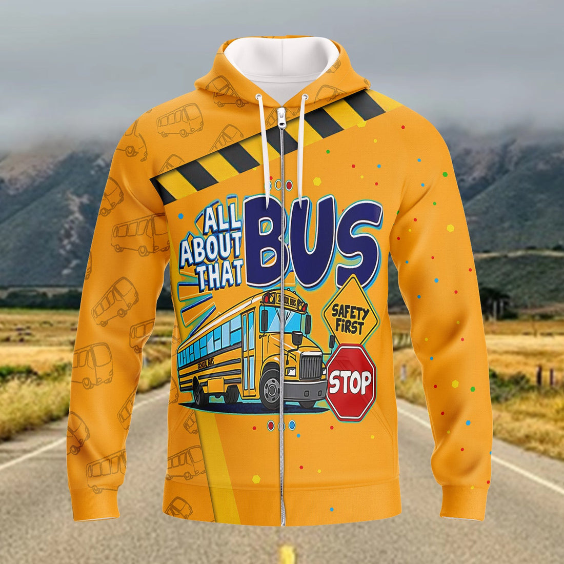 FUNSTUFFPRINT School Bus Driver 3D Hoodie and Zip Hoodie