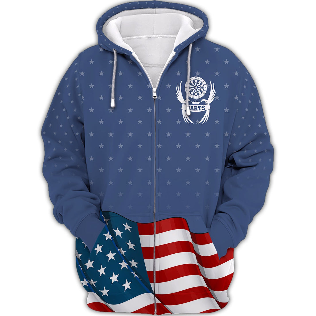 FUNSTUFFPRINT Darts USA 3D Hoodie and Zip Hoodie