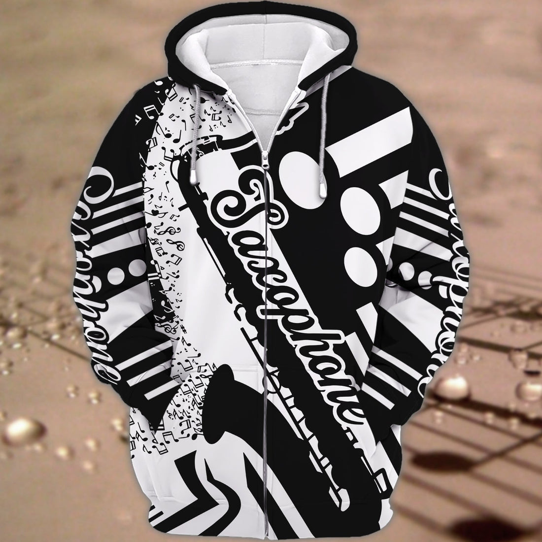 FUNSTUFFPRINT Saxophone Z127 3D Hoodie and Zip Hoodie