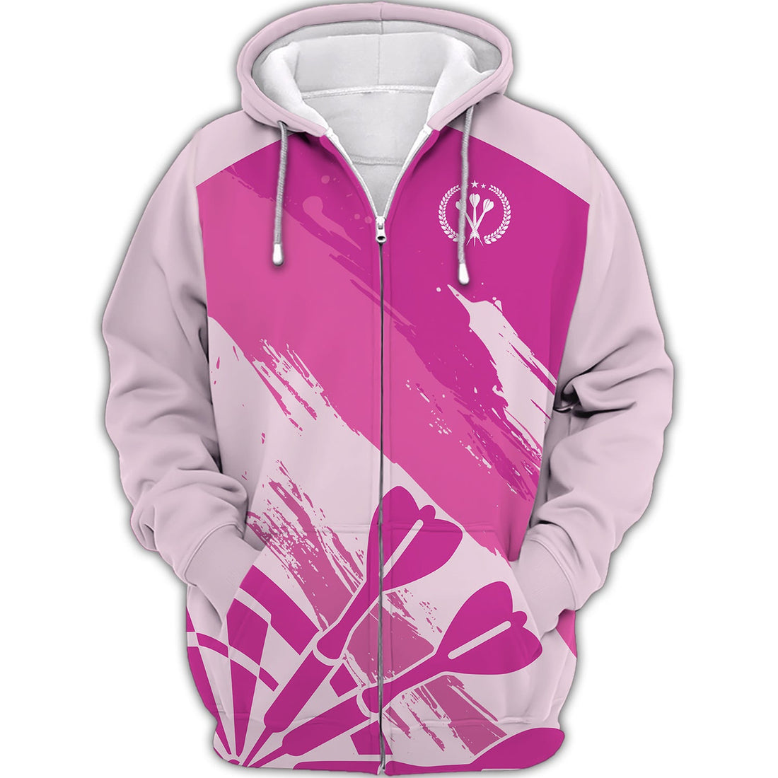 FUNSTUFFPRINT Darts Pink 3D Hoodie and Zip Hoodie