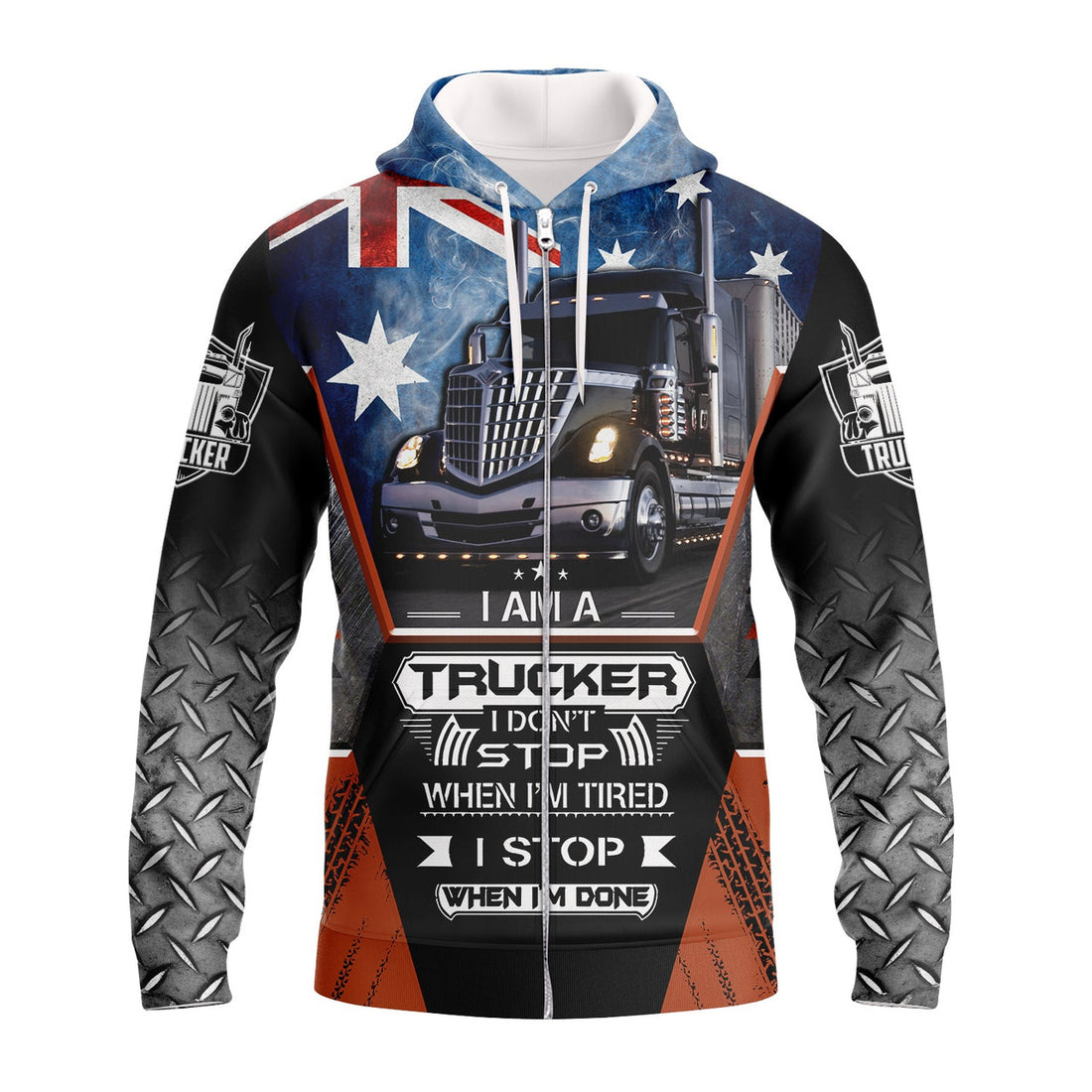 FUNSTUFFPRINT I'm A Trucker Australian 3D Hoodie and Zip Hoodie