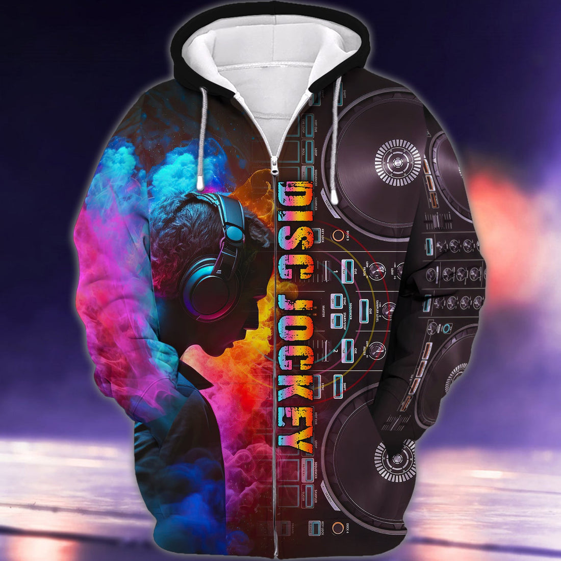 FUNSTUFFPRINT Disc Jockey Music 3D Hoodie and Zip Hoodie