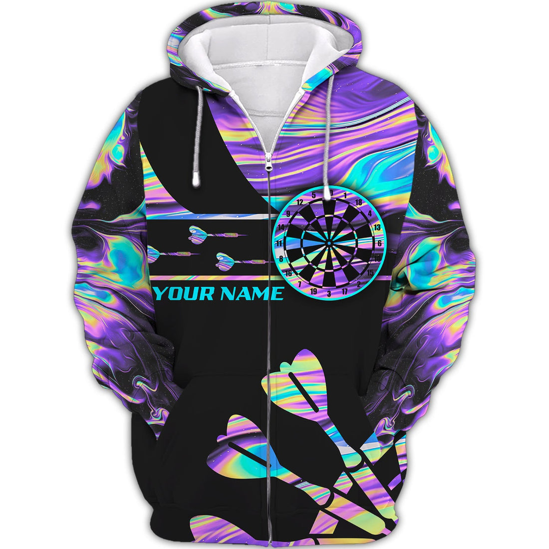 FUNSTUFFPRINT Personalized Name You Don't Have To Be A Beer, Drinker To Play Darts But It Helps 3D Hoodie and Zip Hoodie