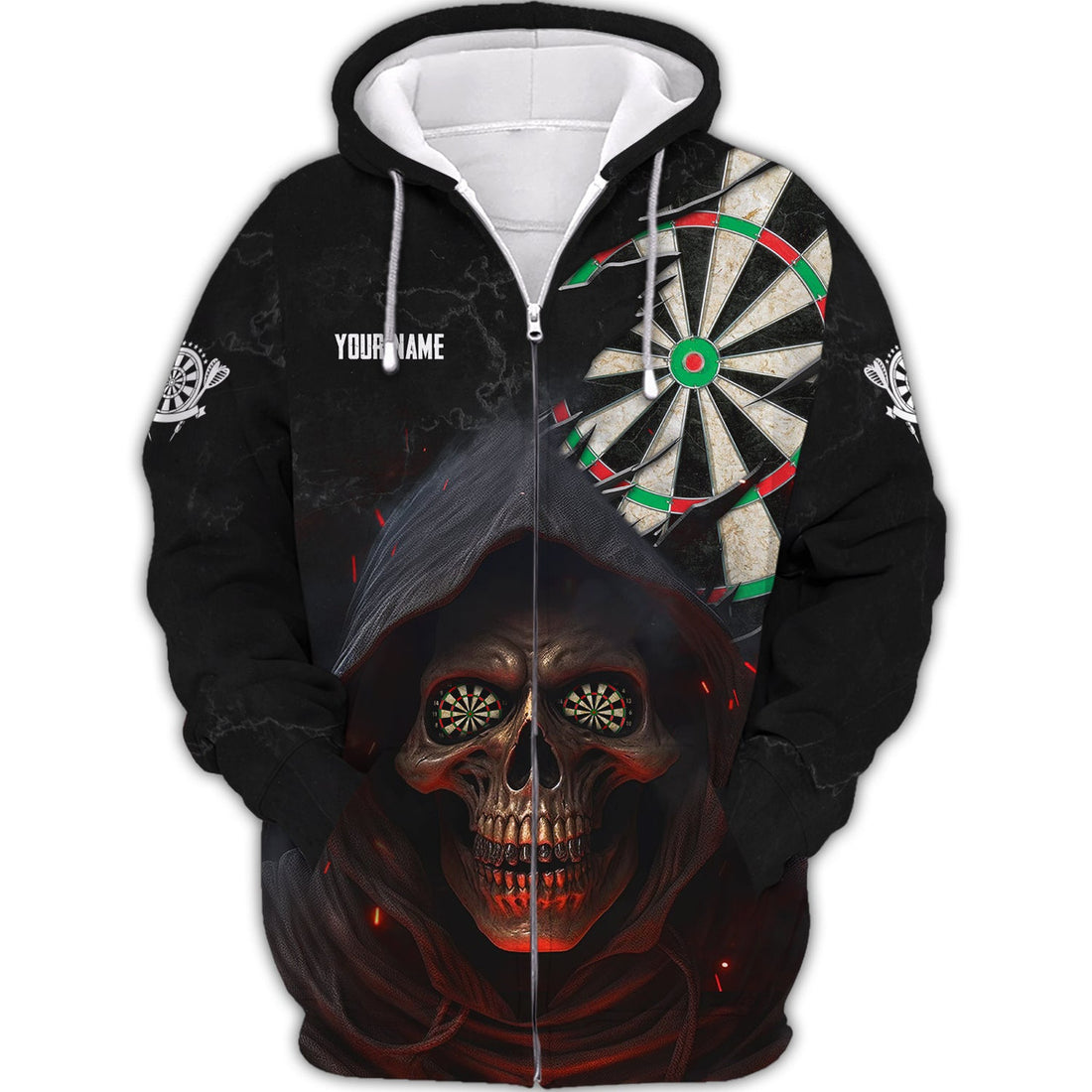 FUNSTUFFPRINT Personalized Name Aim Shoot Swear Repeat 3D Hoodie and Zip Hoodie
