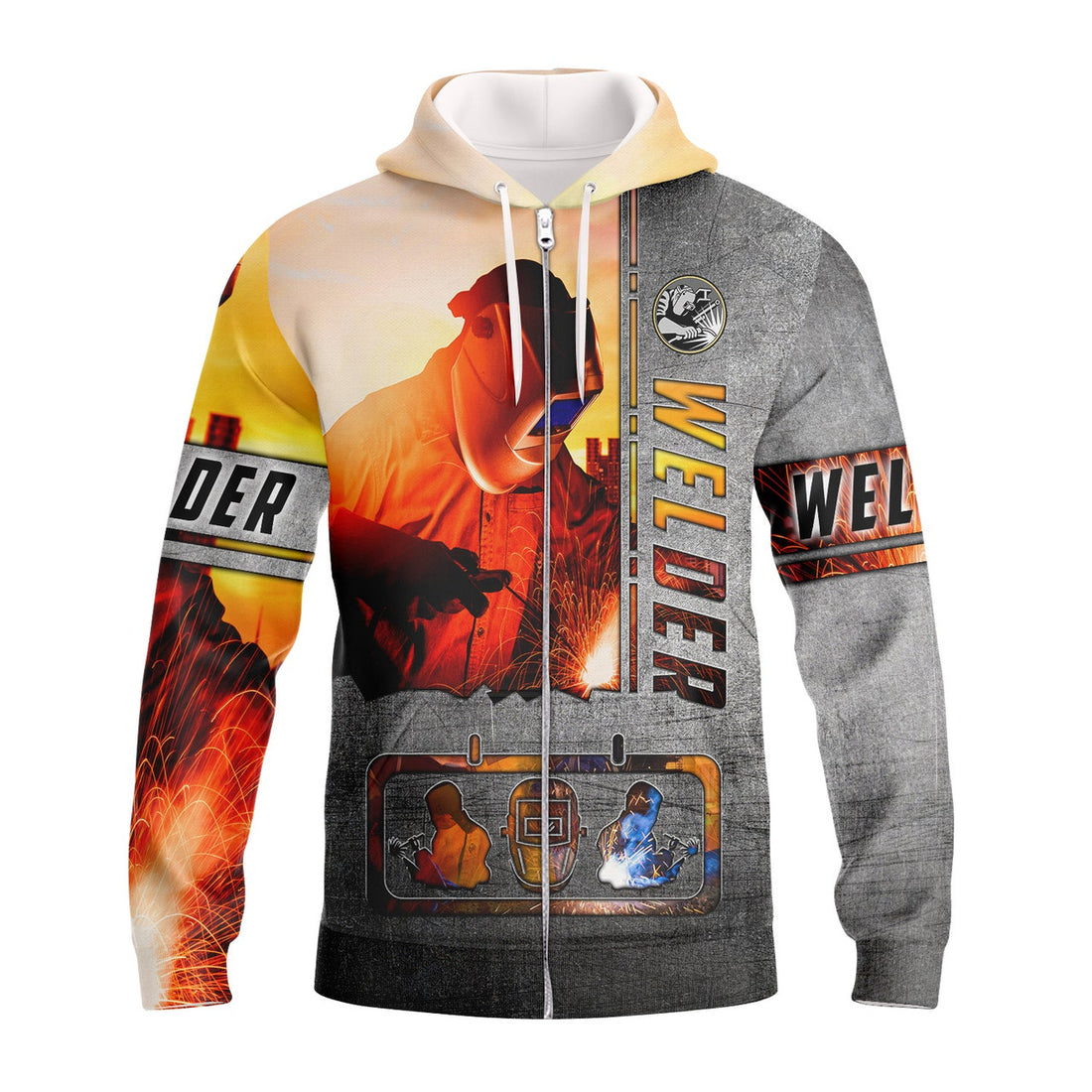 FUNSTUFFPRINT Welder 24 3D Hoodie and Zip Hoodie