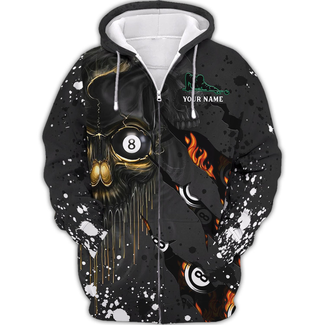 FUNSTUFFPRINT Personalized Name I Beat People With A Stick 3D Hoodie and Zip Hoodie