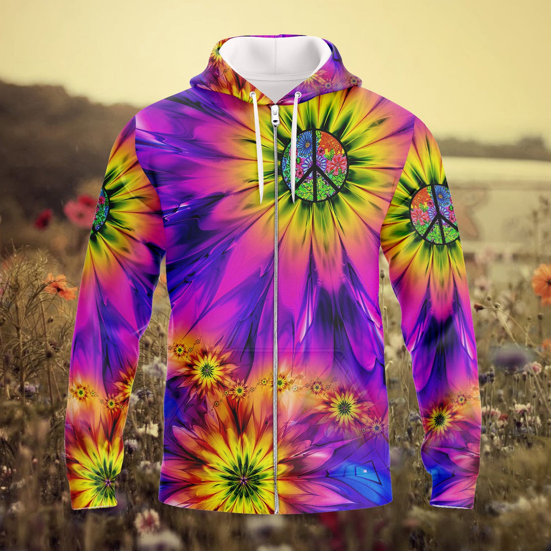 FUNSTUFFPRINT HIPPIE 3D Hoodie and Zip Hoodie