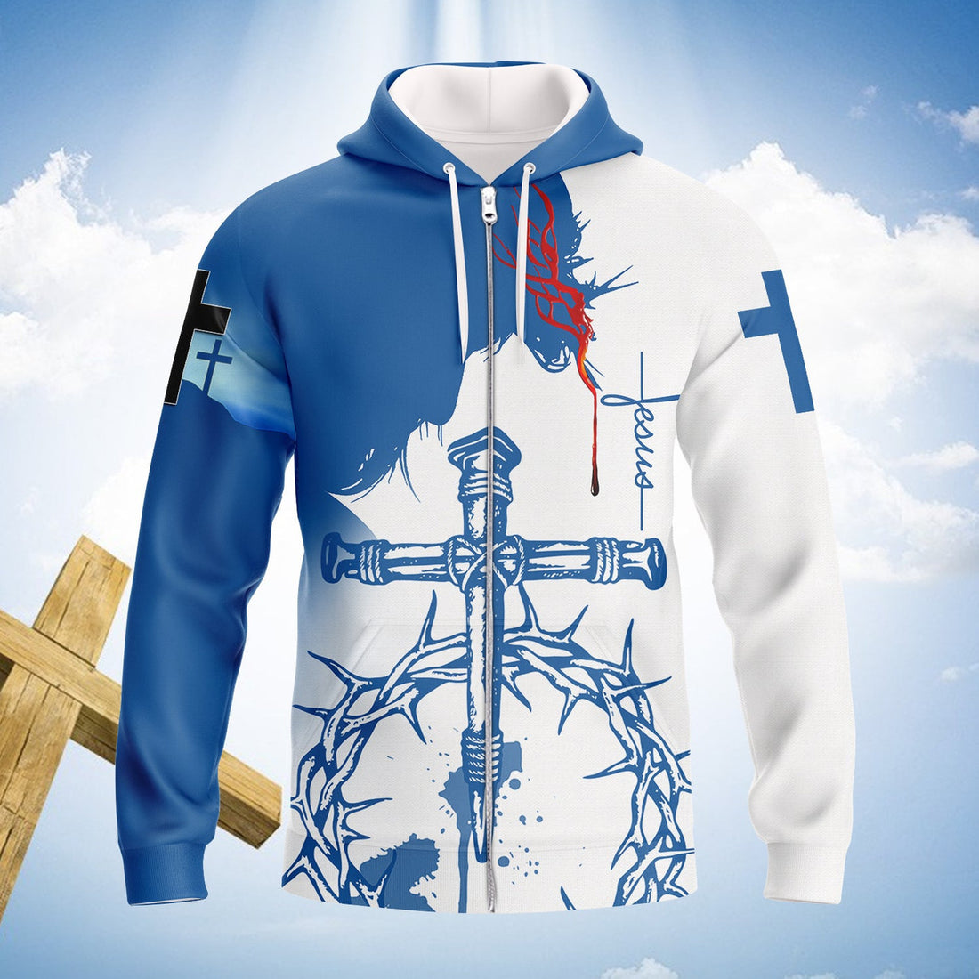 FUNSTUFFPRINT Jesus - Full Print 3D Hoodie and Zip Hoodie