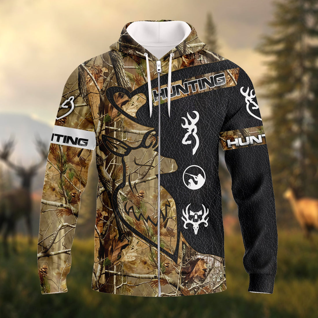 FUNSTUFFPRINT HUNTING Full Print 3D Hoodie and Zip Hoodie