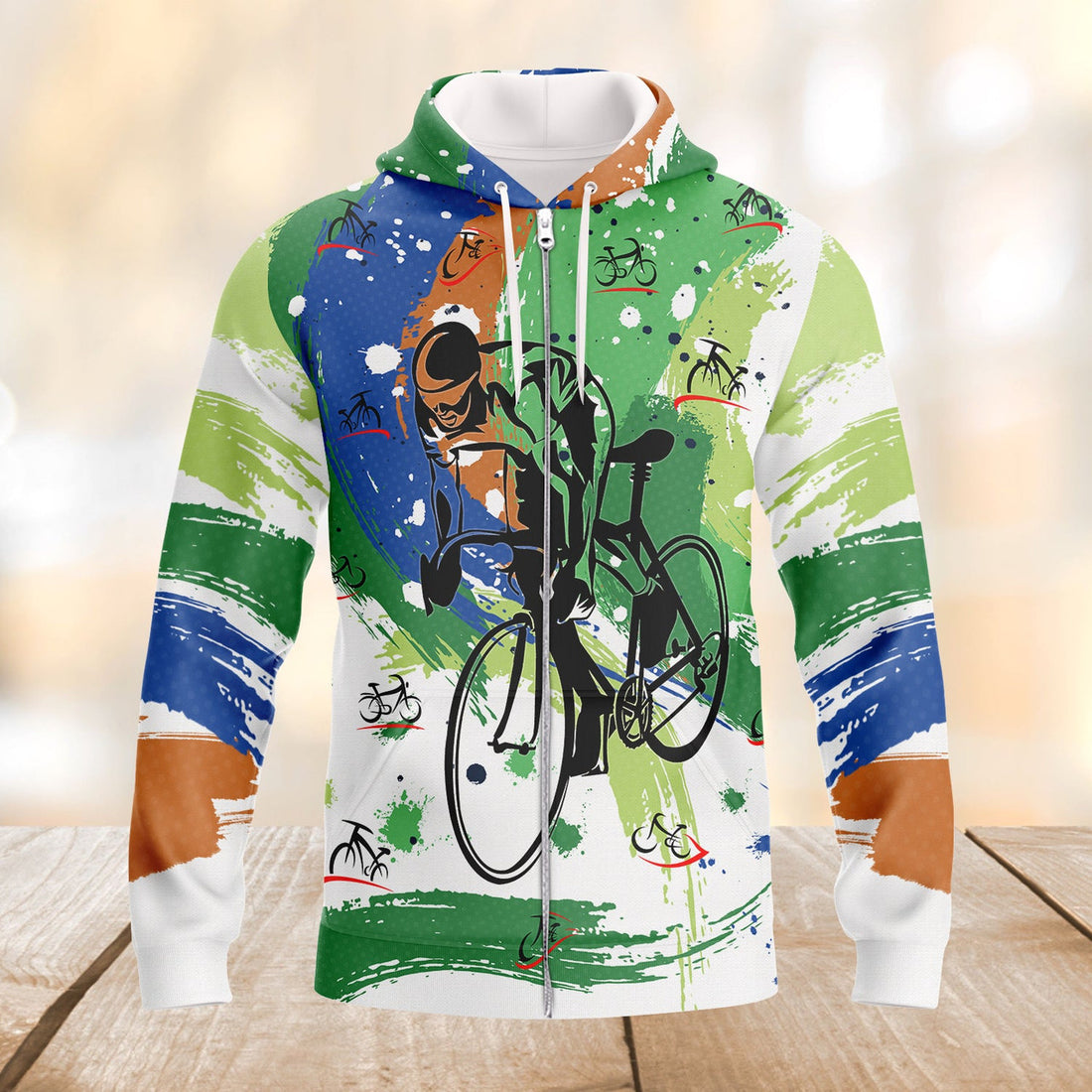 FUNSTUFFPRINT Bicycle- Full Print 3D Hoodie and Zip Hoodie