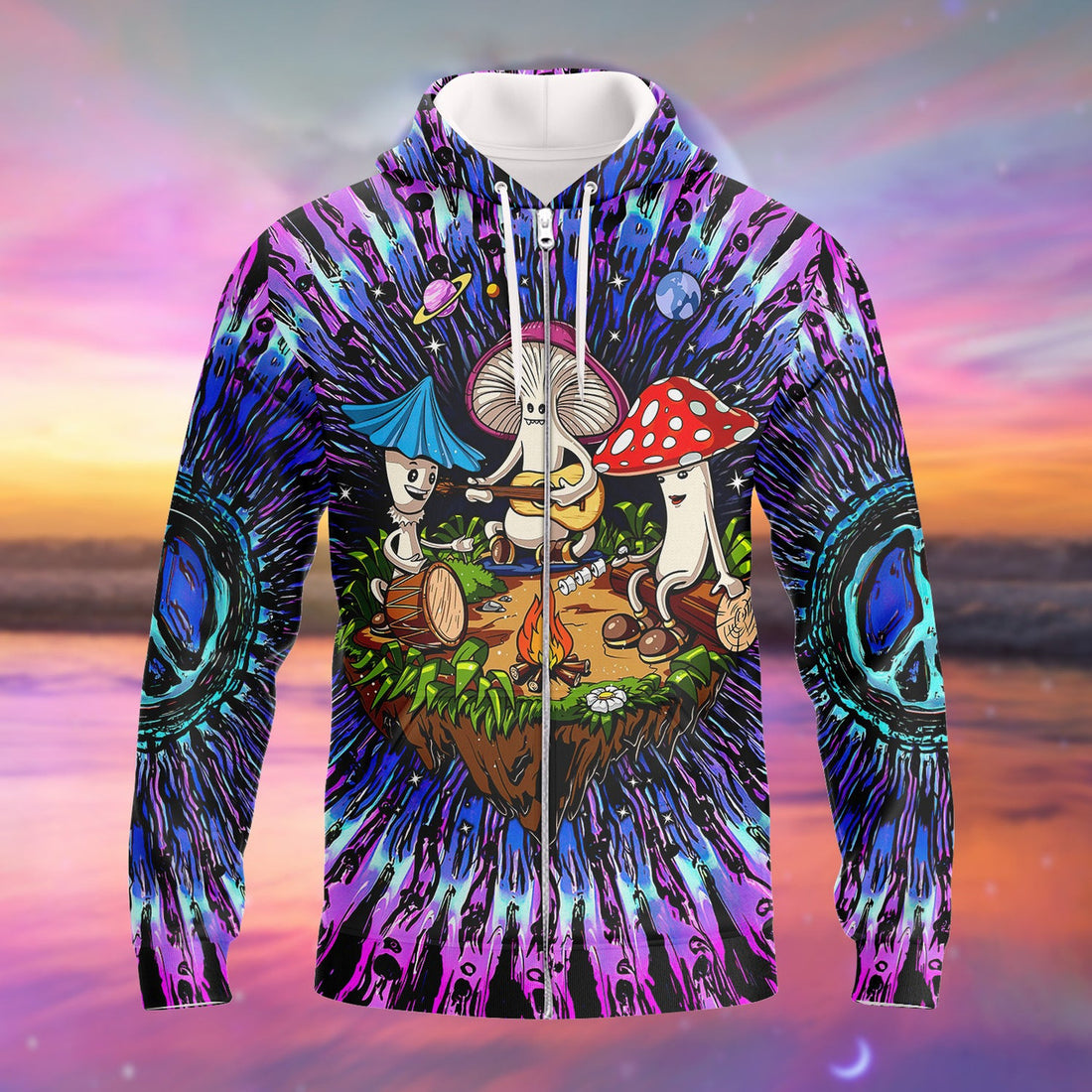FUNSTUFFPRINT Hippie - Full Print HTL 3D Hoodie and Zip Hoodie