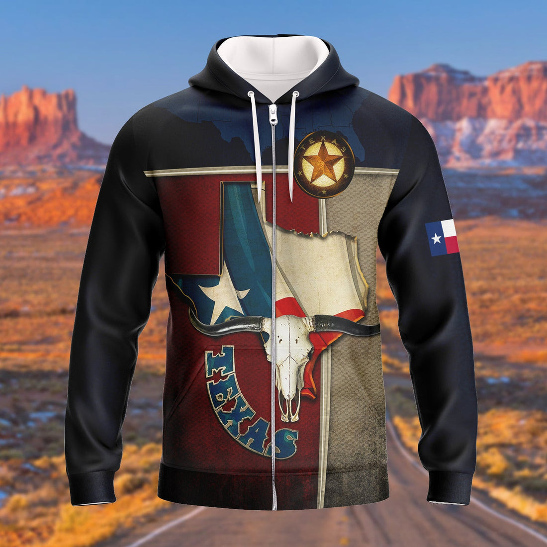 FUNSTUFFPRINT Texas Full Print 02 3D Hoodie and Zip Hoodie