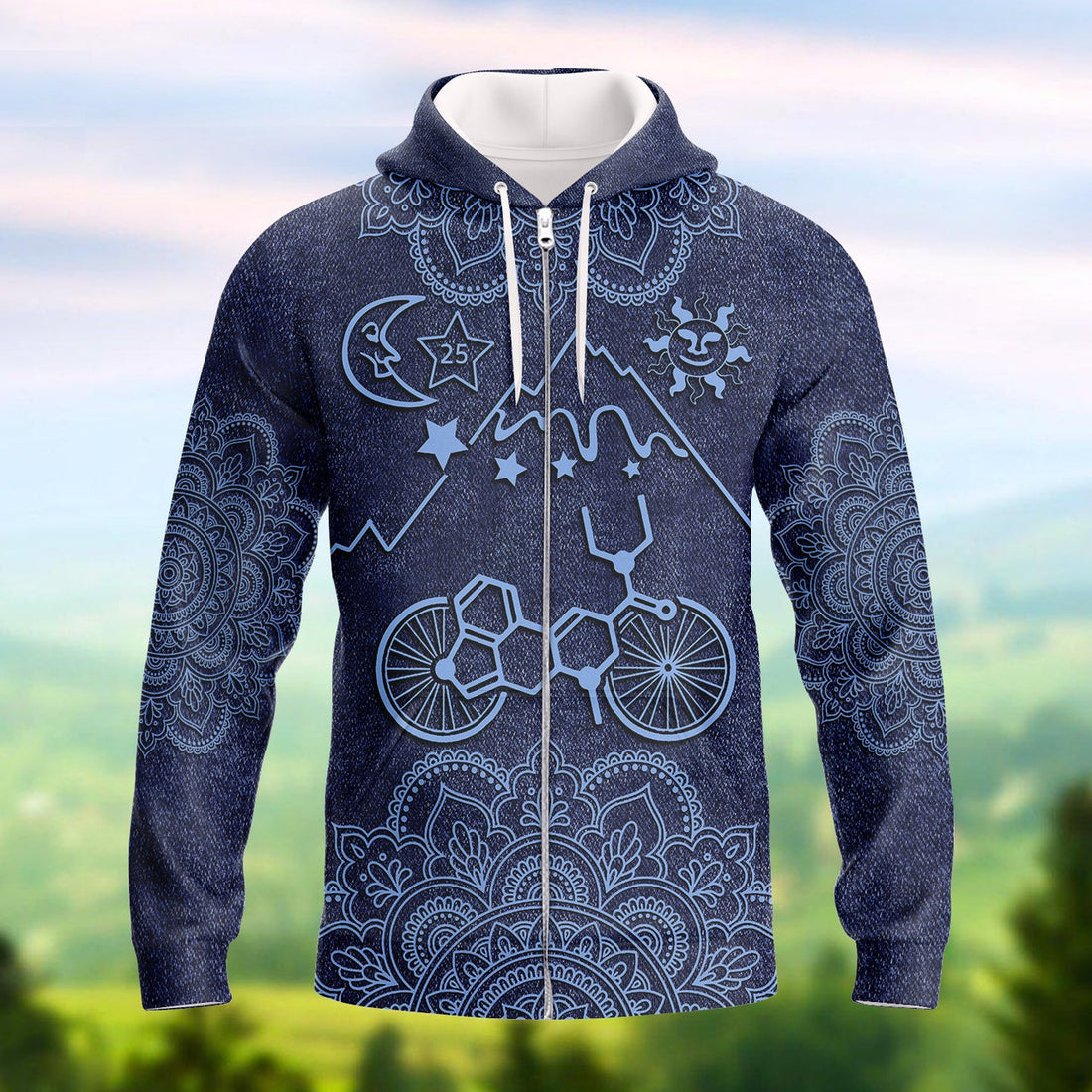 FUNSTUFFPRINT Bicycle- Full Print 3D Hoodie and Zip Hoodie