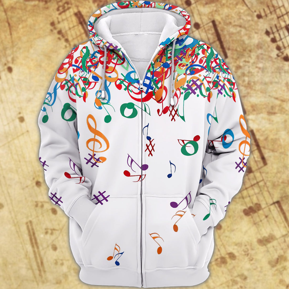 FUNSTUFFPRINT Music Xyz 3D Hoodie and Zip Hoodie