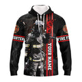 FUNSTUFFPRINT Firefighter - Personalized Name 3D Hoodie and Zip Hoodie