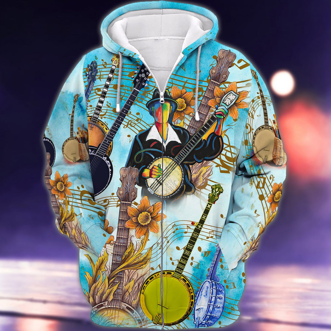 FUNSTUFFPRINT Banjo Music 3d Shirts For Men and Women 3D Hoodie and Zip Hoodie