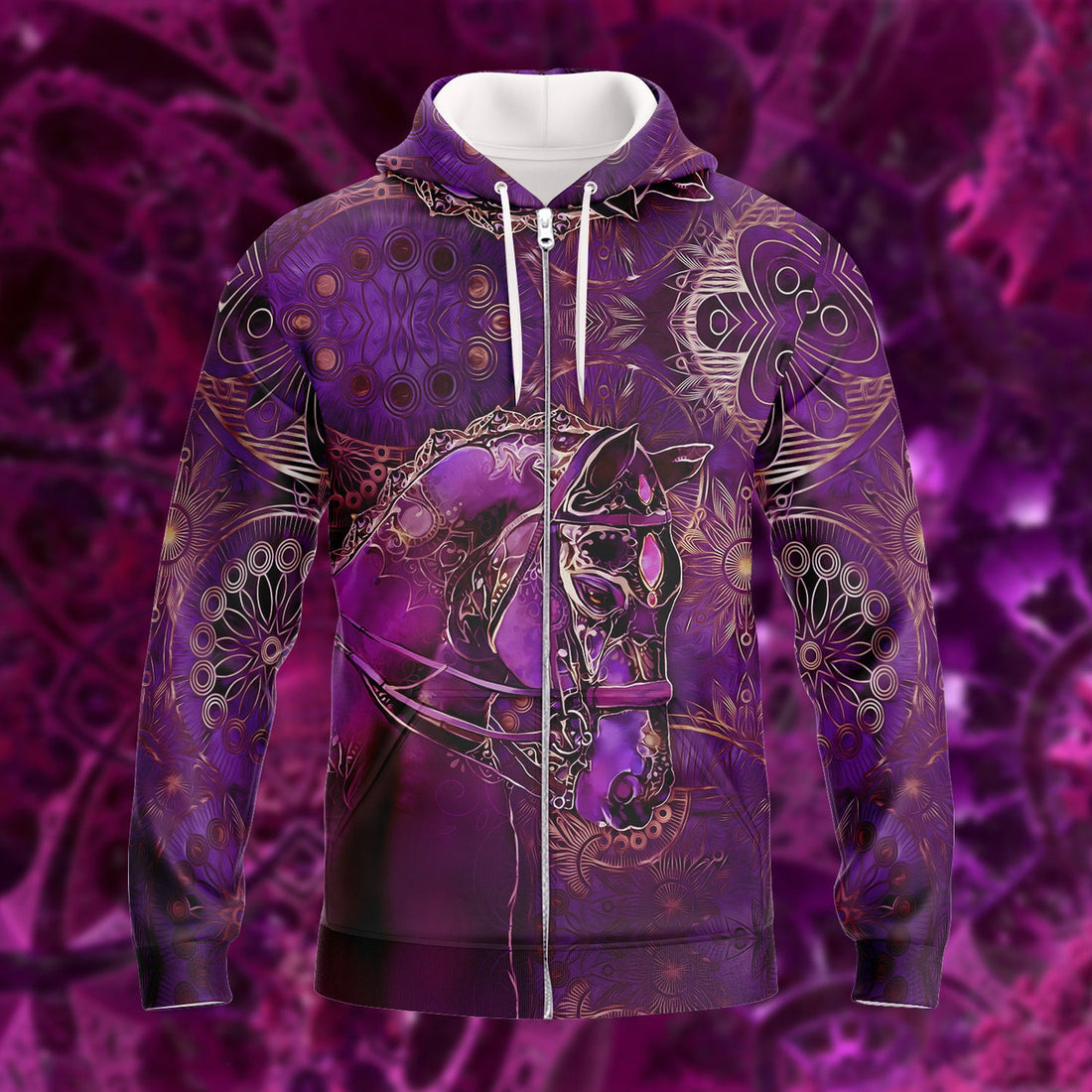 FUNSTUFFPRINT Horse - Hades - 3D Full Print 3D Hoodie and Zip Hoodie