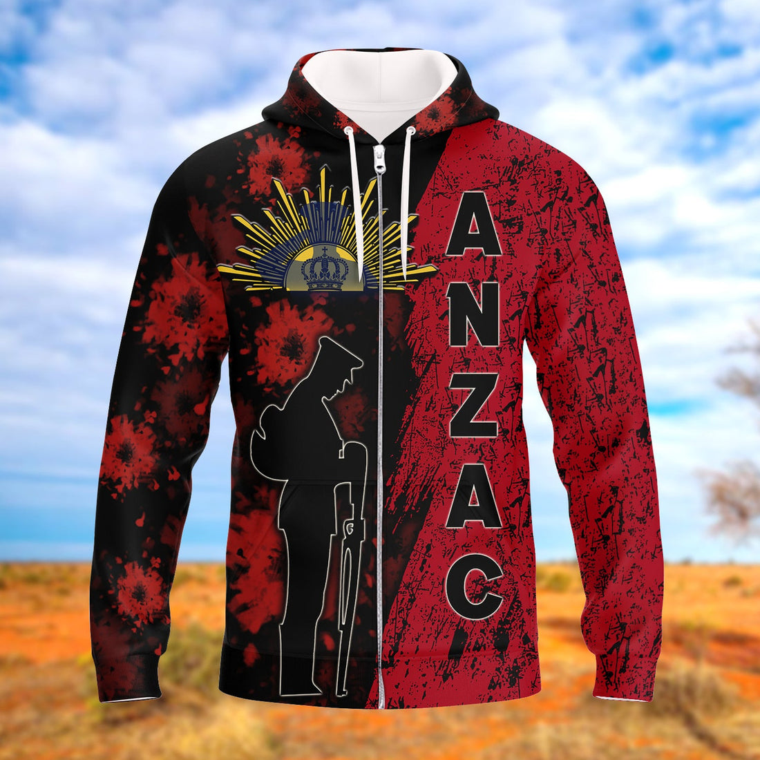 FUNSTUFFPRINT ANZAC - 3D Full Print 3D Hoodie and Zip Hoodie