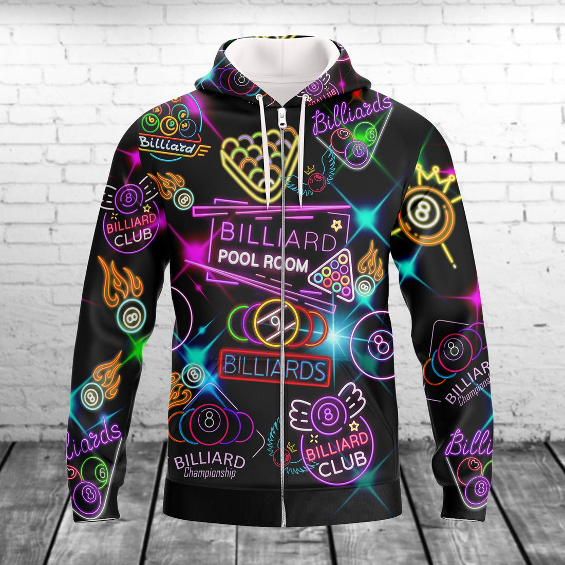 FUNSTUFFPRINT Billiard, 3D Full Print 02 3D Hoodie and Zip Hoodie