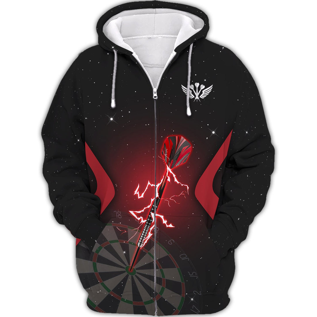 FUNSTUFFPRINT Darts Skeleton 3D Hoodie and Zip Hoodie