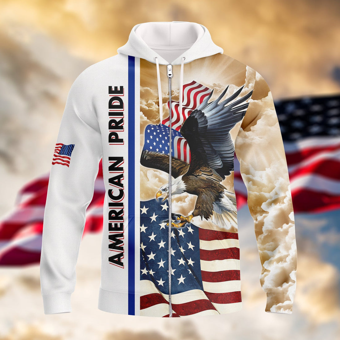 FUNSTUFFPRINT American Full Print 3D Hoodie and Zip Hoodie