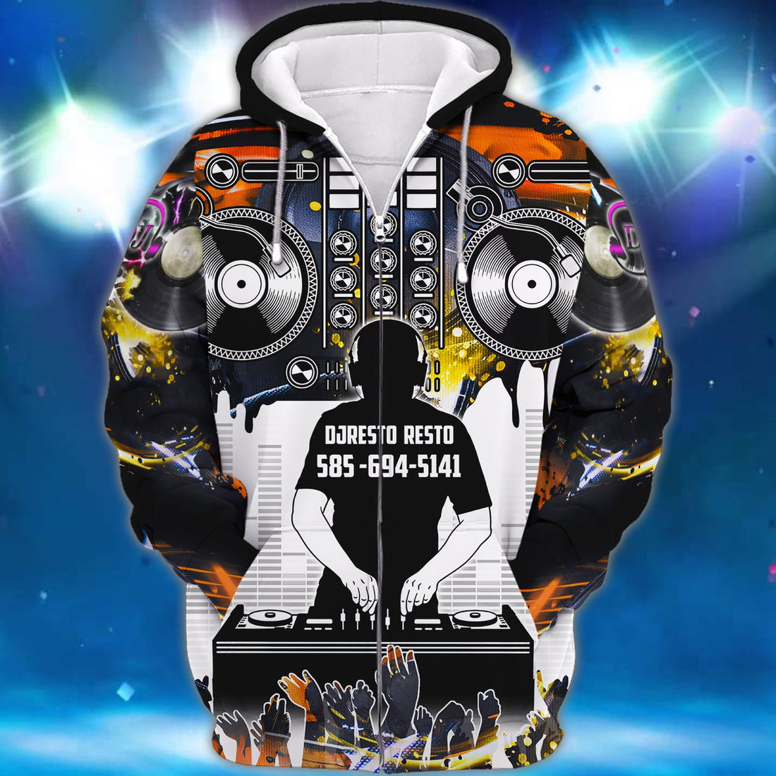 FUNSTUFFPRINT Dj Djresto Resto 3D Hoodie and Zip Hoodie