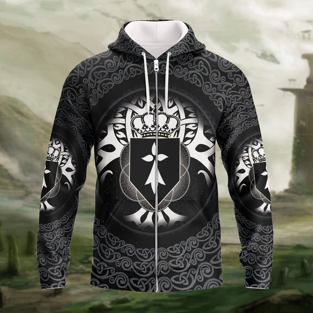 FUNSTUFFPRINT Brittany Celtic -Full Print 3D Hoodie and Zip Hoodie
