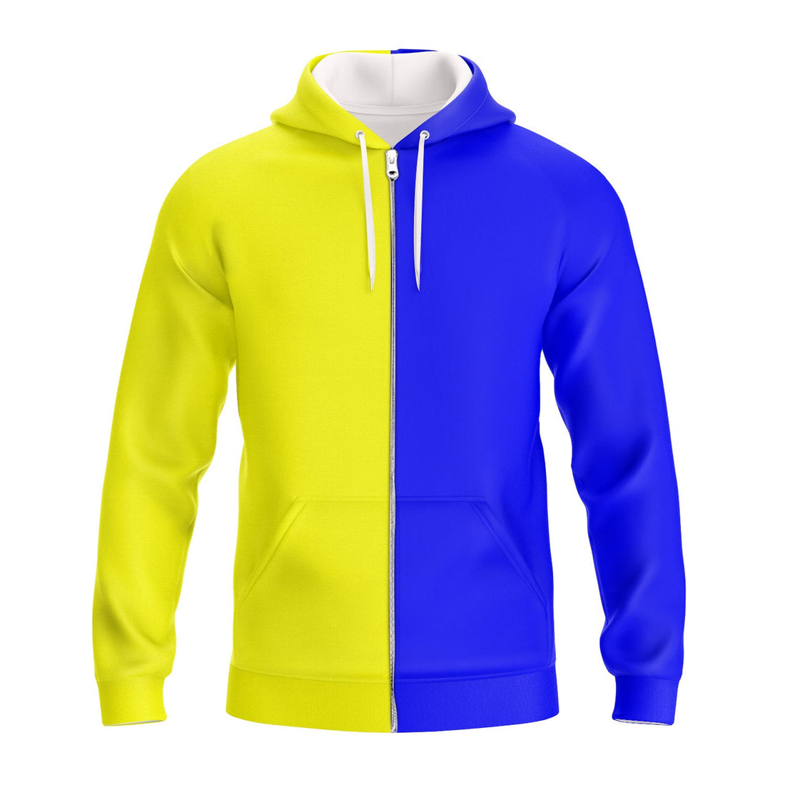 FUNSTUFFPRINT Yellow & Blue, 3D Full Print 3D Hoodie and Zip Hoodie