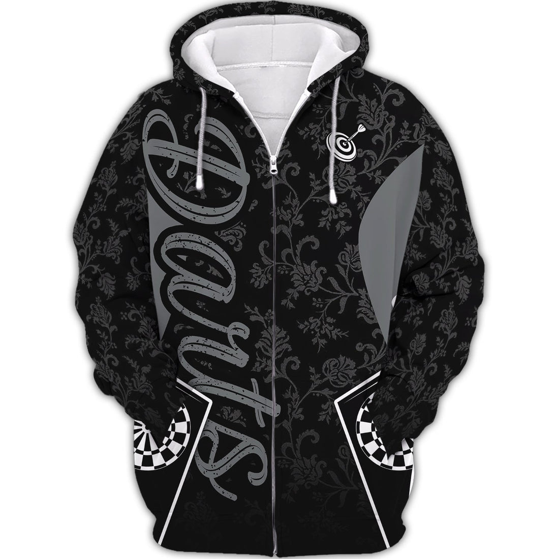 FUNSTUFFPRINT Dart Board 3D Hoodie and Zip Hoodie