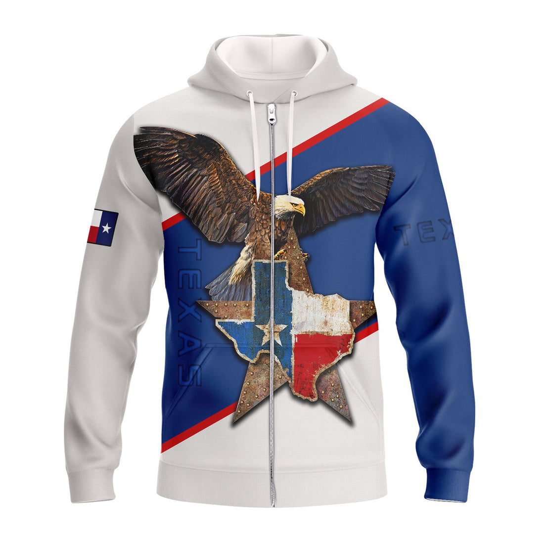 FUNSTUFFPRINT Texas Full Print 01 Rin 3D Hoodie and Zip Hoodie