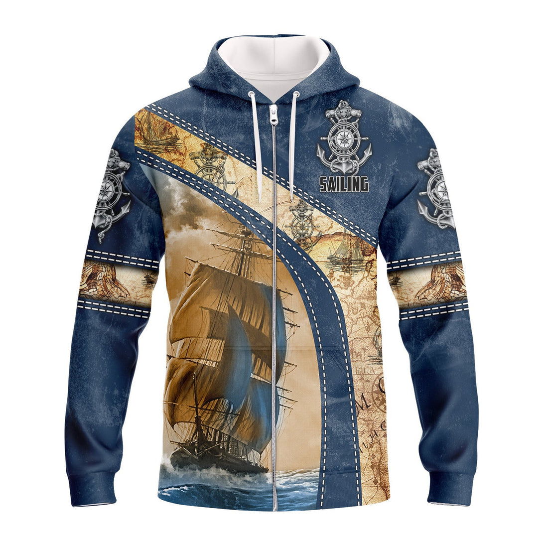 FUNSTUFFPRINT 3D Full Print - SAILING 3D Hoodie and Zip Hoodie