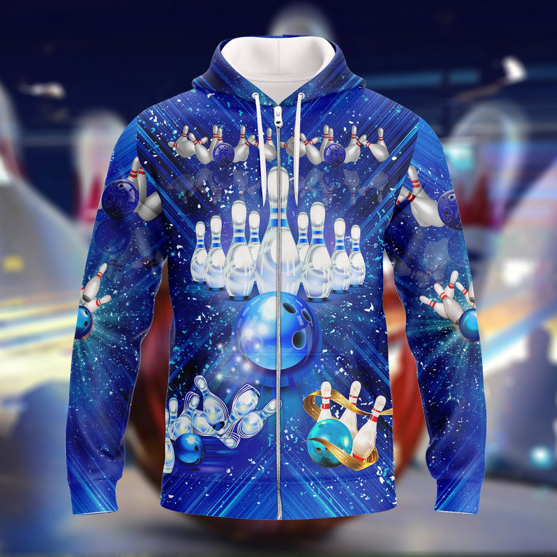 FUNSTUFFPRINT Love Bowling - 3D Full Print 3D Hoodie and Zip Hoodie