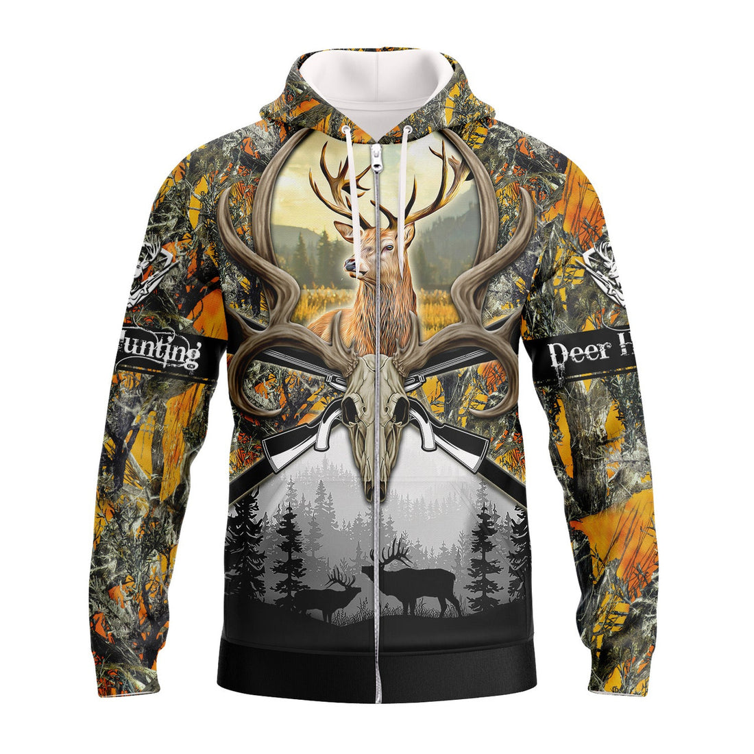 FUNSTUFFPRINT Deer Hunting Camo 0704 - 3D Full Print 3D Hoodie and Zip Hoodie