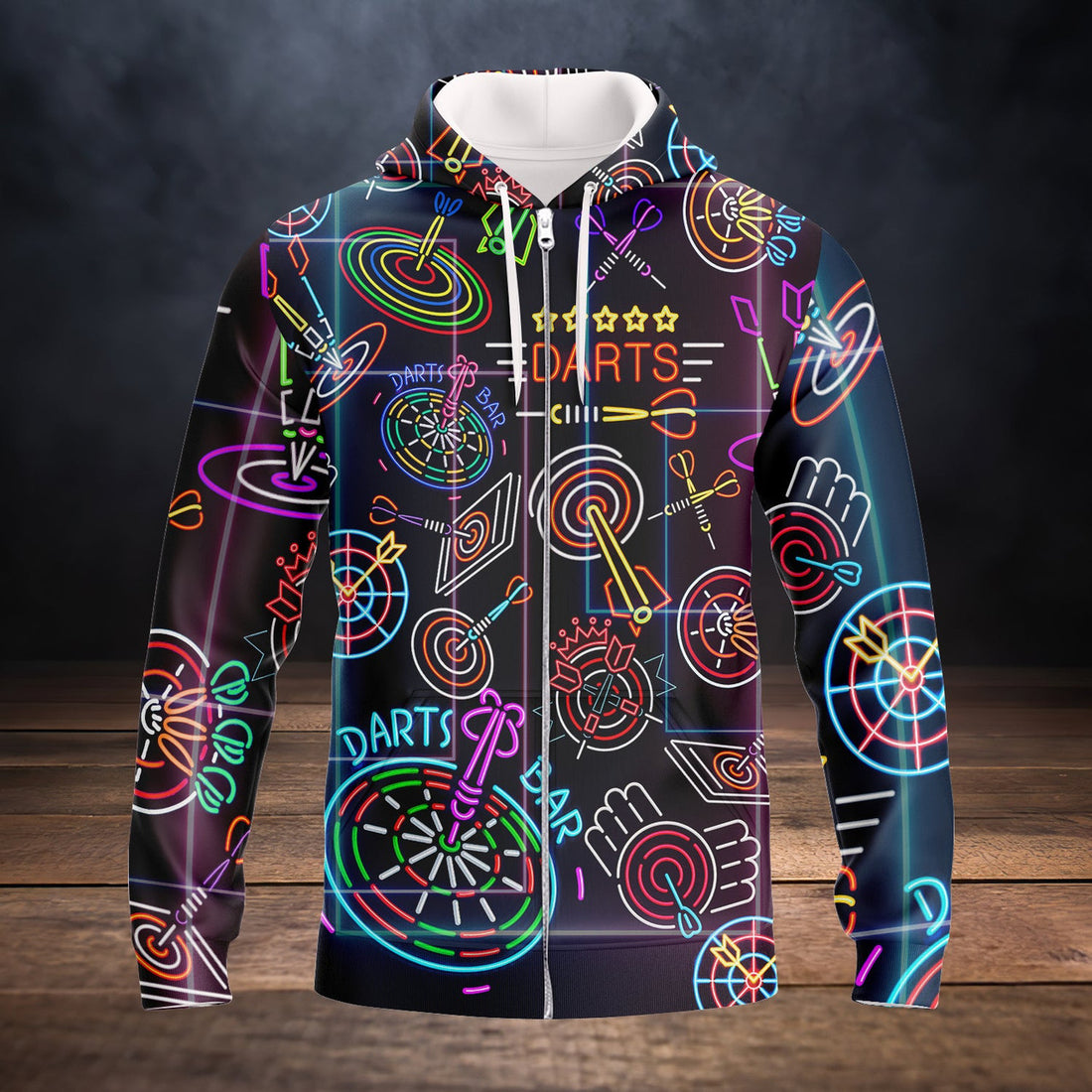 FUNSTUFFPRINT Born To Play Darts Shoot To Thrill 3D Hoodie and Zip Hoodie