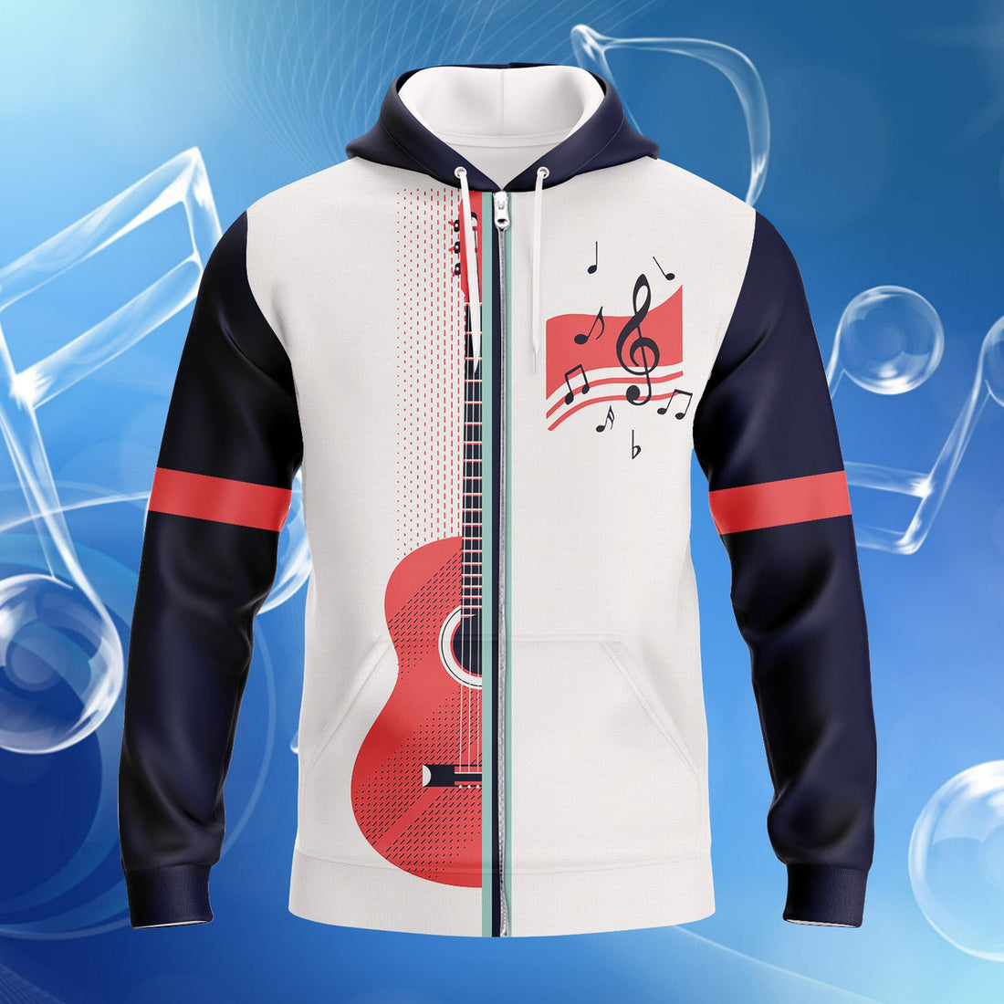 FUNSTUFFPRINT Guitar - Full Print 3D Hoodie and Zip Hoodie