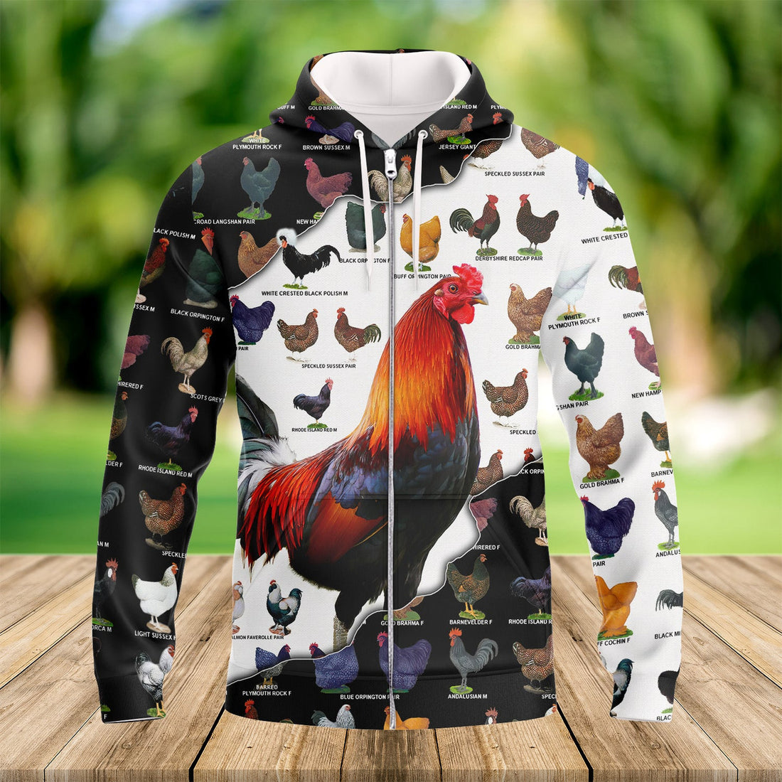 FUNSTUFFPRINT Rooster 889 - 3D Full Print 3D Hoodie and Zip Hoodie